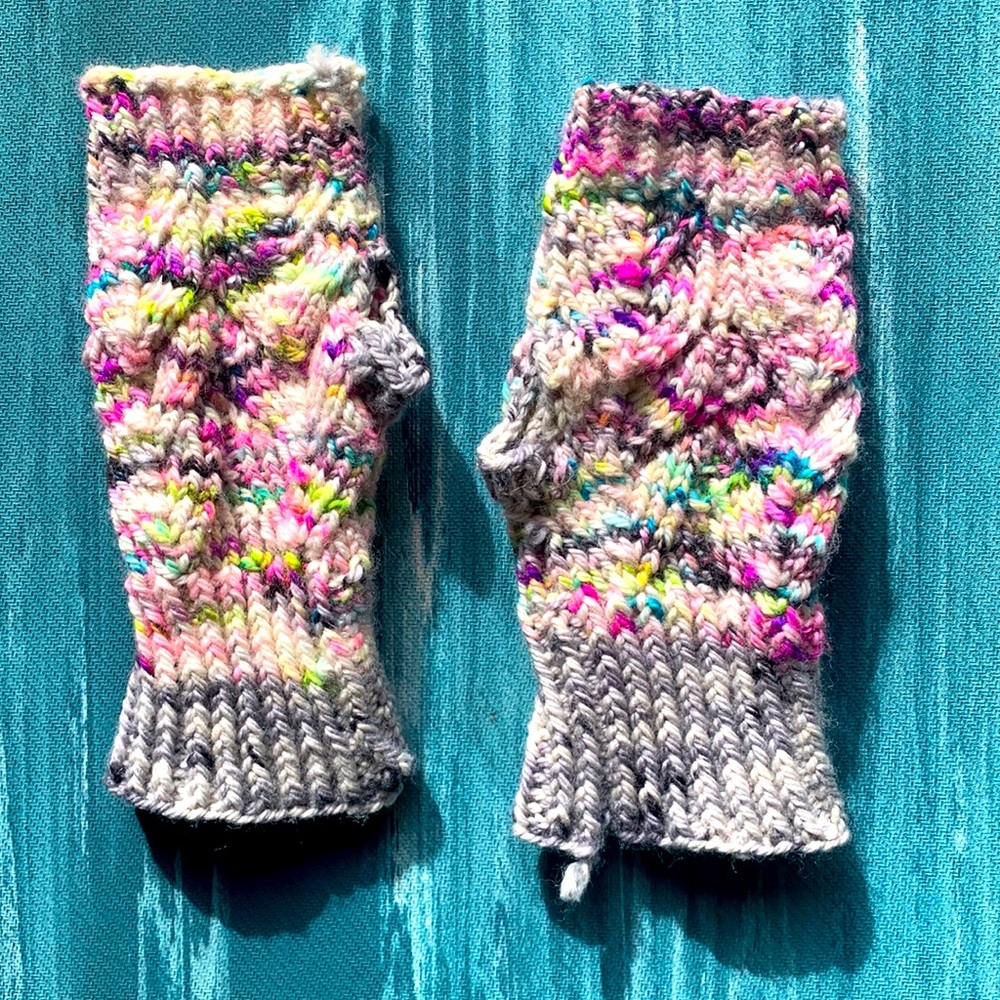 Merino Handknit Fingerless Mittens